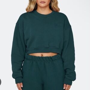 SET Active Cropped Cotton Sweatshirt